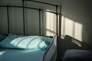 bed with no one in it
