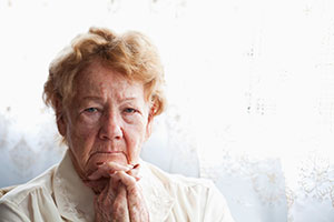 female nursing home resident