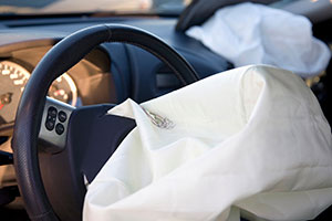 ruptured Takata airbag