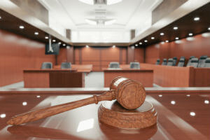 courtroom with gavel