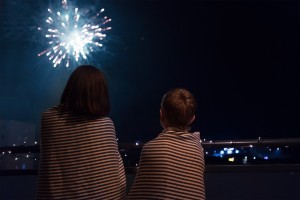 fireworks with family