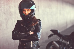 Female motorcycle rider