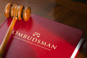 gavel on ombudsman book