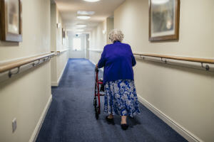 elderly woman with walker