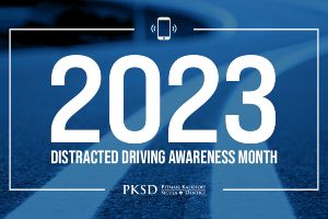 graphic on distracted driving awareness month for blog
