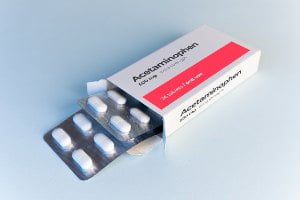 acetaminophen tablets in box