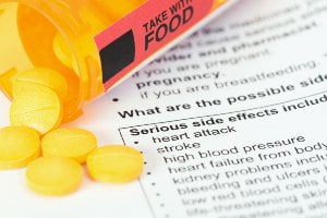 yellow pills with medication side effects list