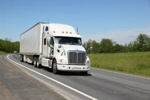 white semi truck on highway