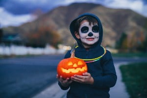 small child ready for Halloween