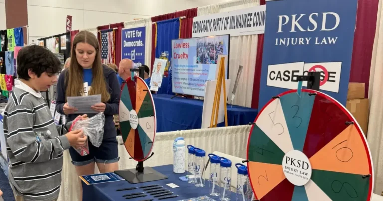 At the 2025 Wisconsin State Fair Celebrating 10 Years of Case or No Case!