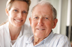 Nurse with an elder man